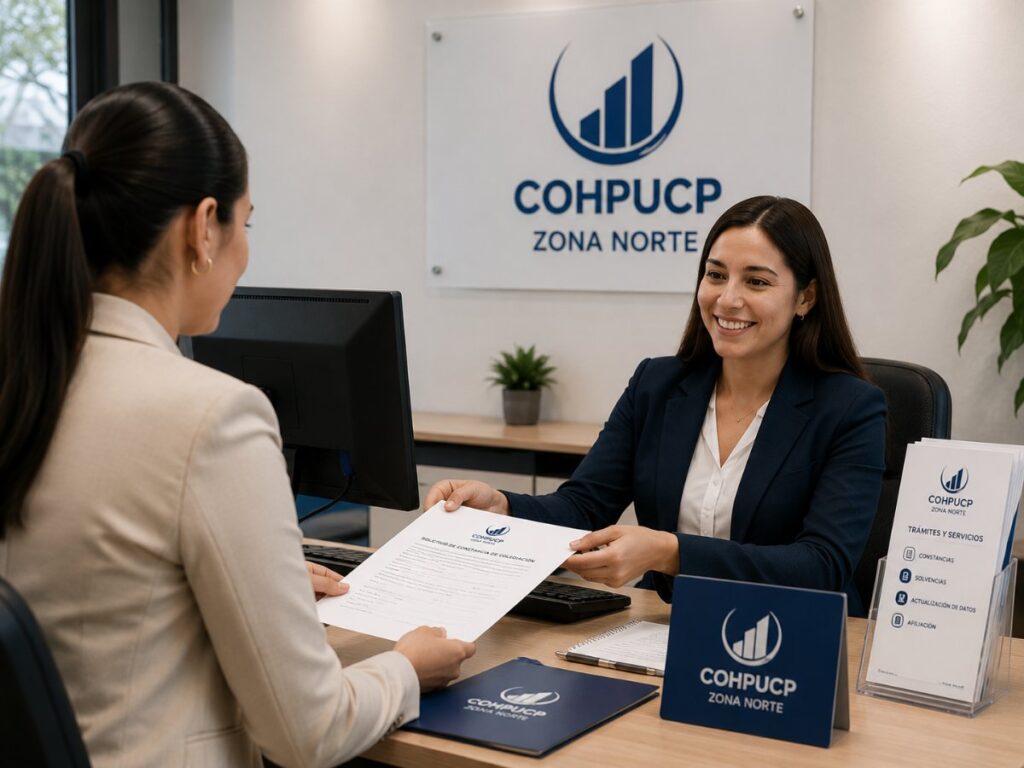 Atención a colegiado en oficina de COHPUCP Zona Norte